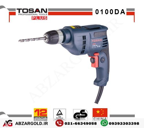 دریل 10 میلیمتری 400 وات توسن 0100DA
