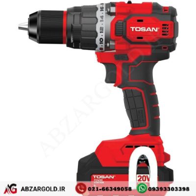دریل پیچ گوشتی شارژی چکشی براشلس 20 ولت 9620BHS توسن