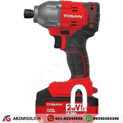 پیچ گوشتی شارژی ضربه ای براشلس 20 ولت توسن مدل 9520BIS