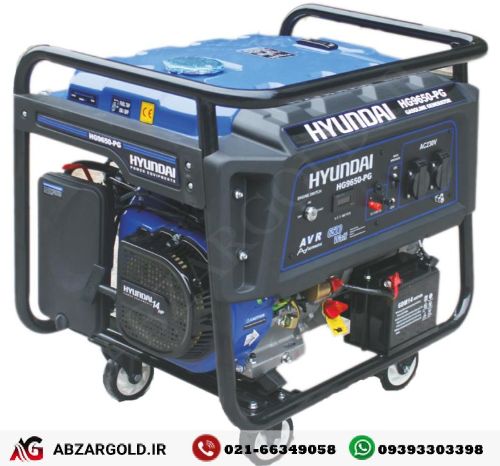 ژنراتور برق 6٫5 کیلو وات هیوندای HG9650-PG