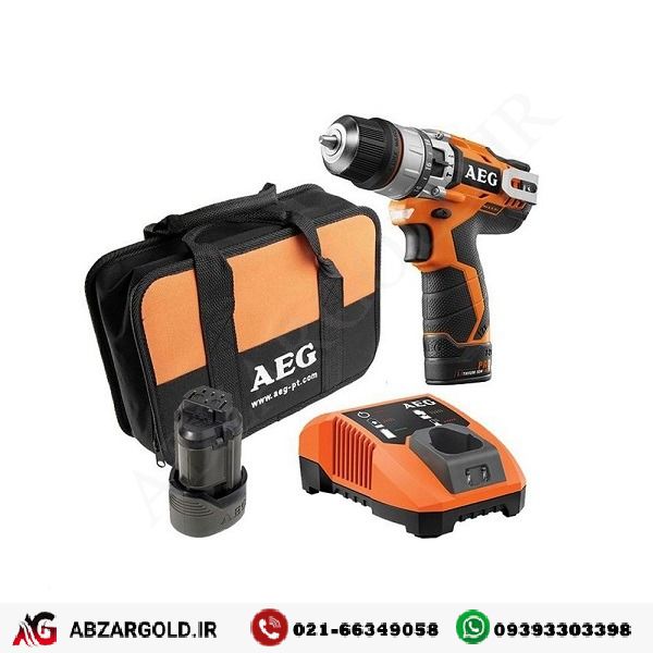 دریل پیچ گوشتی چکشی شارژی آاگ 12 ولت مدل BSB12C2LI-202B