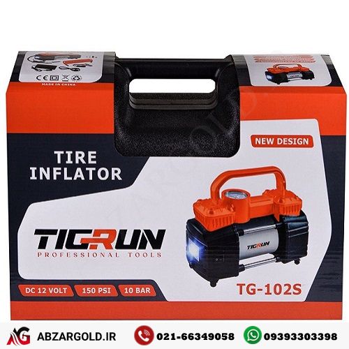 کمپرسور فندکی و برق شهری دو سیلندر تیگران مدل TG-102S