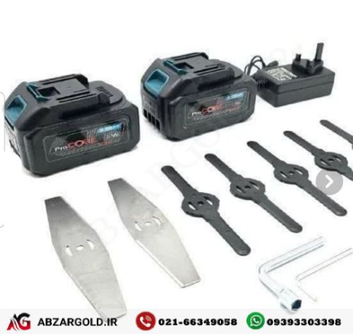 علف زن شارژی 88 ولت چرخ دار باس مدل BS123JB267-3