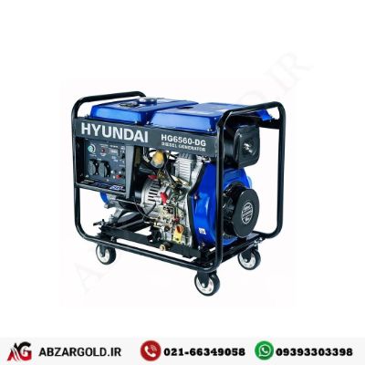 موتور برق 6 کیلووات گازوییلی هیوندای مدل HG6560