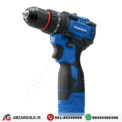 دریل شارژی 16 ولت براشلس دوباتری ویوارکس مدل VR1608-BLX