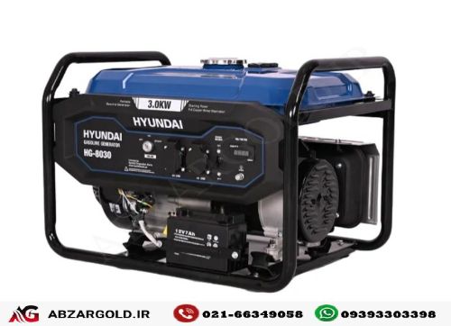 موتور برق اینورتری بنزینی 3 کیلو وات هیوندای مدل HG-8030