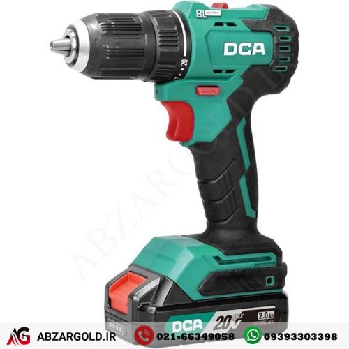 دریل شارژی 20 ولت (BRUSHLESS) 2 دور DCA مدل ADJZ2050DM تک باتری
