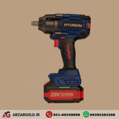بکس شارژی براشلس 20 ولت 4 آمپر 800 نیوتن متر هیوندای مدل HP-5246 (دوباتری)