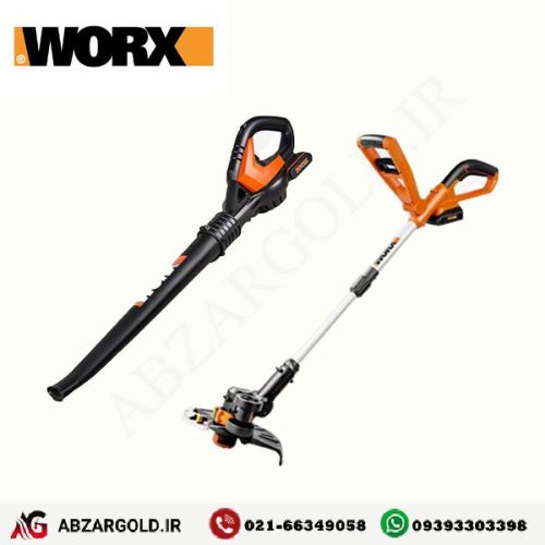 دستگاه چمن زن و بلوور شارژی ورکس 20 ولت Worx WG160/ WG545