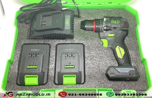 دریل شارژی 20 ولت براشلس چکشی پی ای پی PAP BID-2015