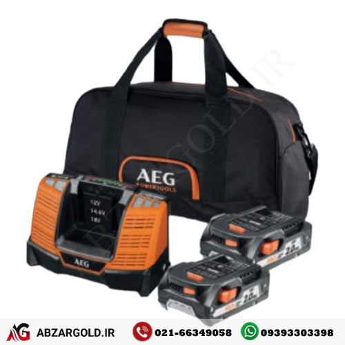 ست باتری وشارژر18ولت لیتیومی AEG مدل SETLL1820BL