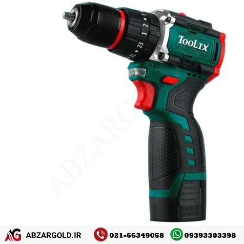 دریل شارژی چکشی 16.8 ولت تولیکس مدل TX-2418BR (با لوازم)