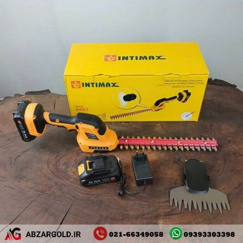 قیچی شمشاد زن و چمن زن شارژی دو کاره اینتیمکس مدل 0457