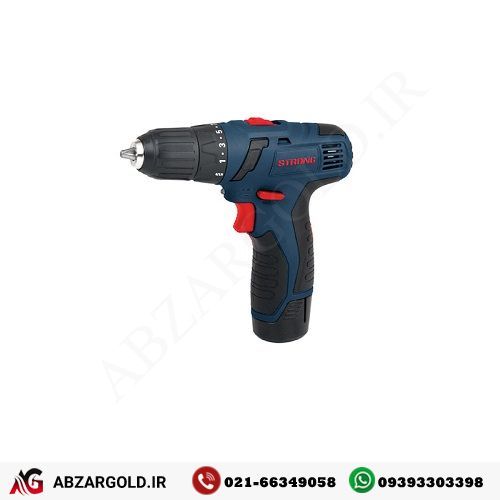 دریل شارژی ۱۲ ولت دوسرعته کیفی (۲باطری) استرانگ مدل STG1218