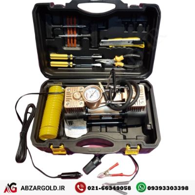 پمپ باد فندکی دو سیلندر با لوازم matex