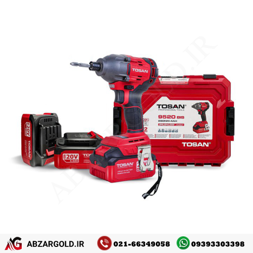پیچ گوشتی شارژی ضربه ای براشلس 20 ولت توسن مدل 9520BIS