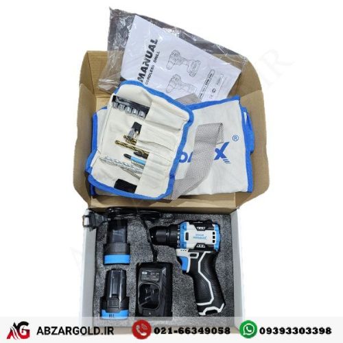 دریل شارژی دو باتری ۱۸ ولت براشلس ادون پرومکس (همراه با لوازم) مدل EPM-18A